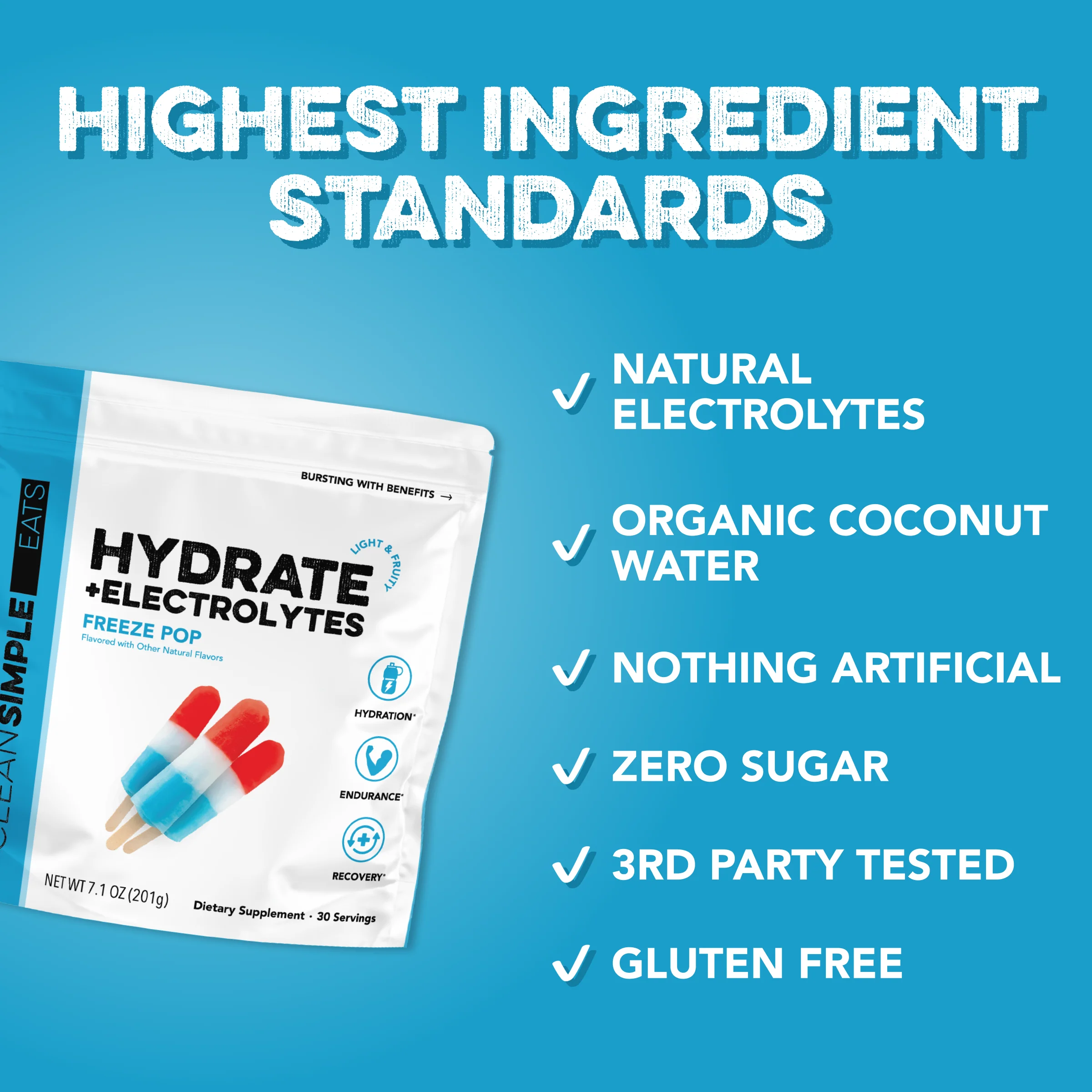 Hydrate + Electrolytes: Freeze Pop (30 Serving Bag) - Image 3