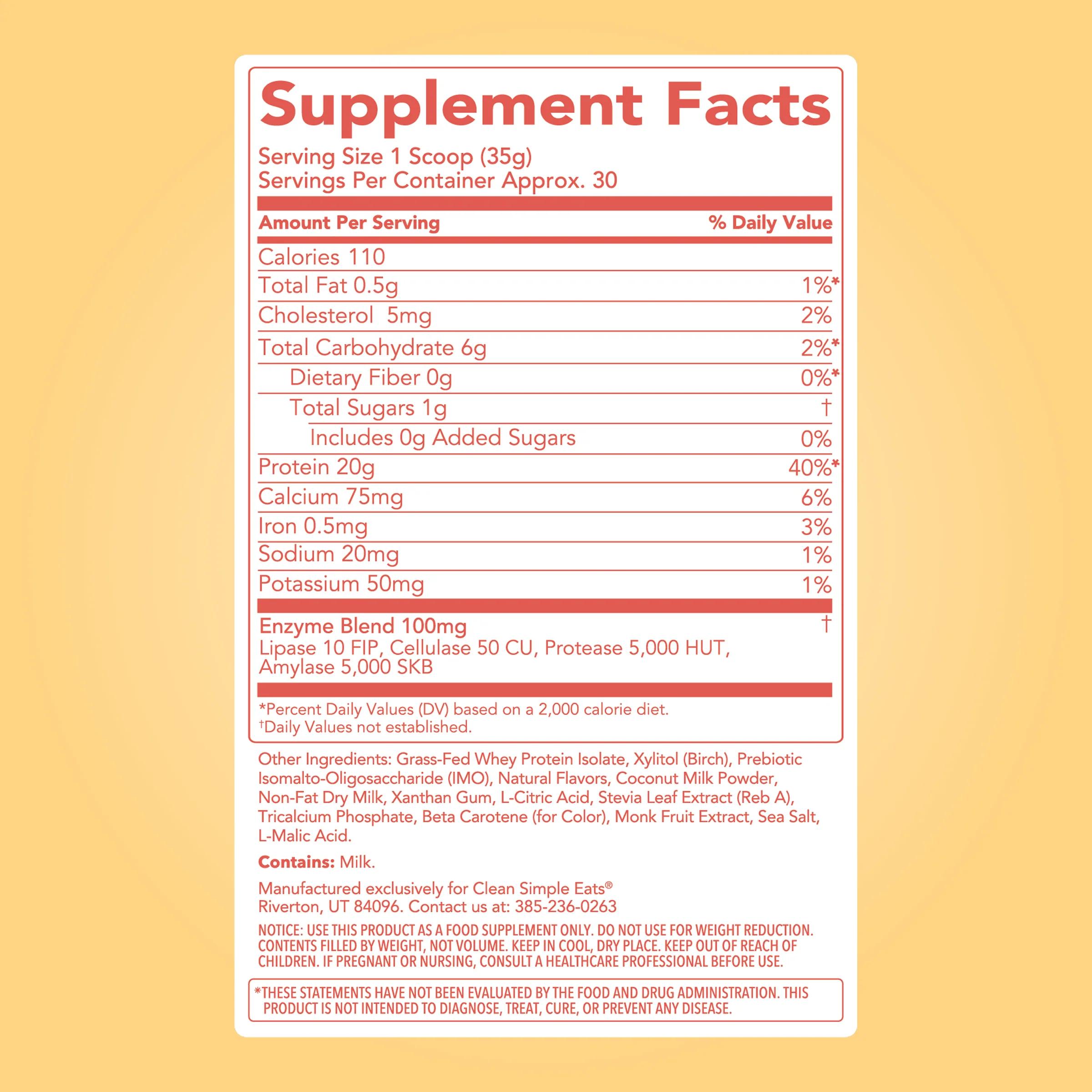 Protein Powder: Peaches & Cream (30 Serving Bag) - Image 5