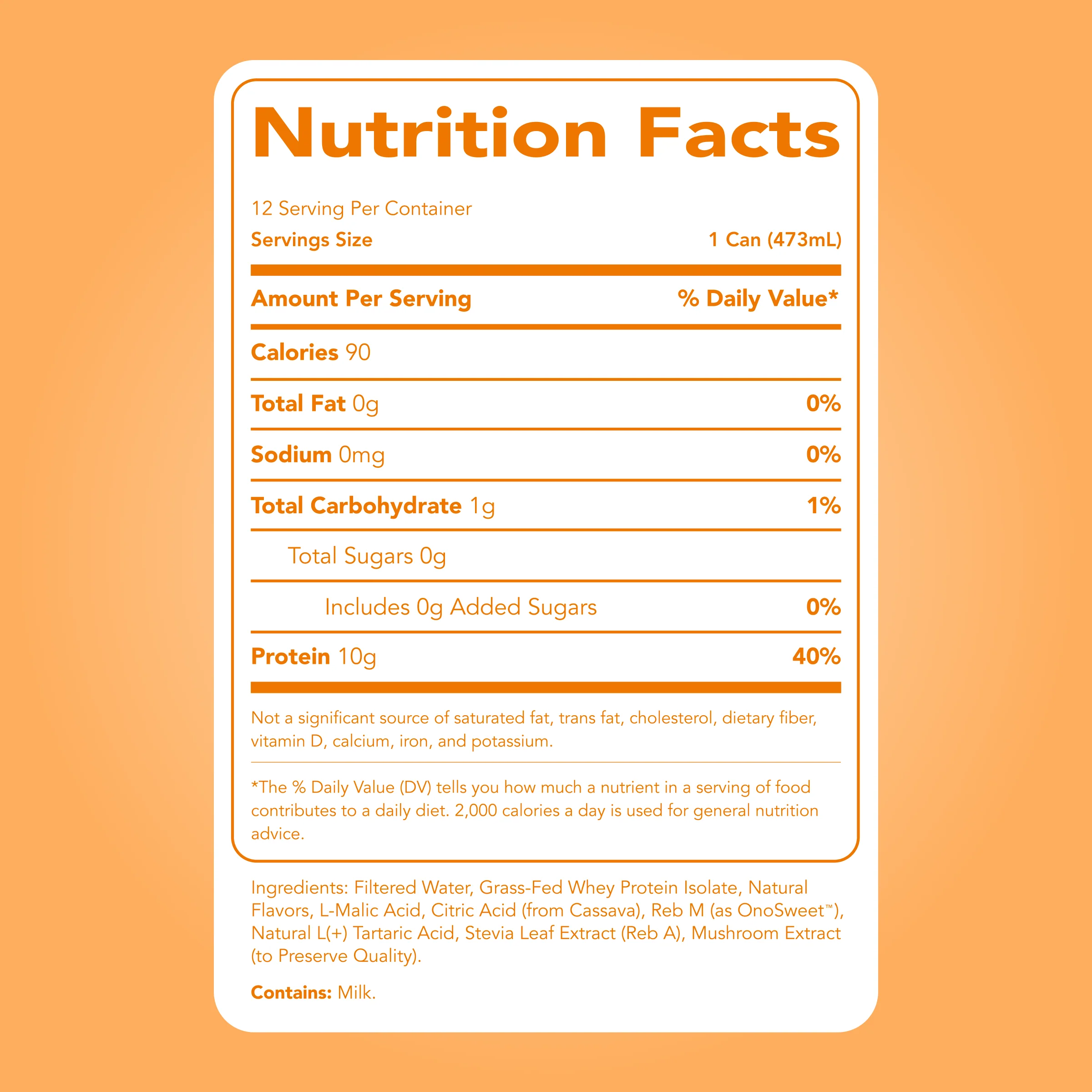 Clear Protein Water: Tropical Orange (16 Oz. | 12 Pack) - Image 5
